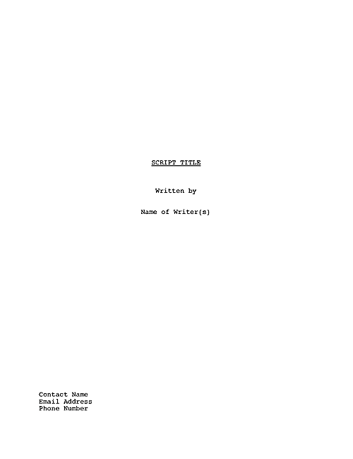 creating a title page movie magic screenwriter