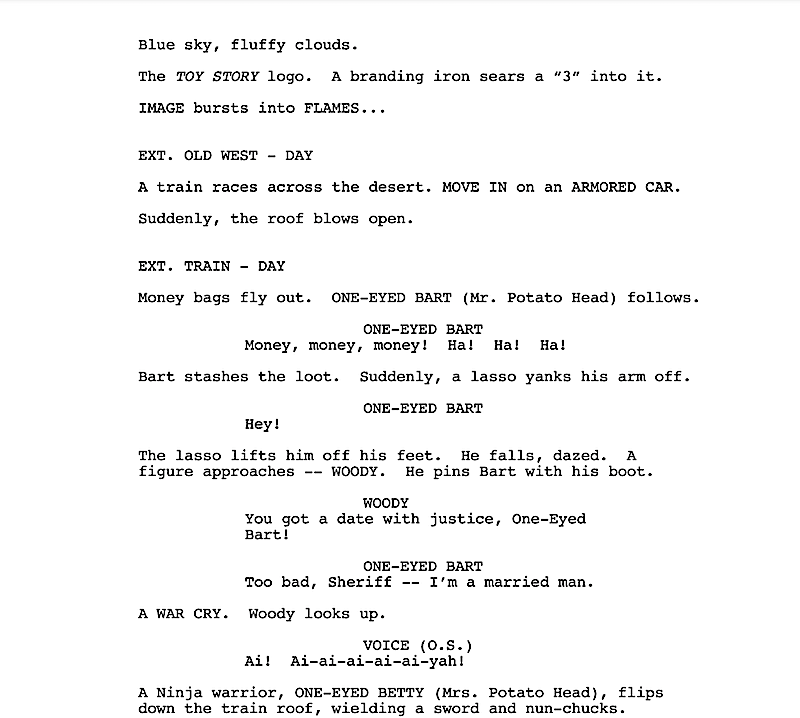 tv show script format