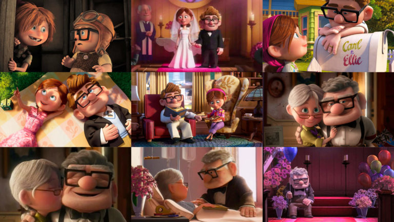 carl and ellie from up collage