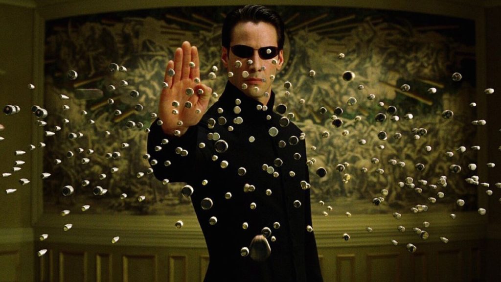 Keanu Reeves in The Matrix - action writing prompts