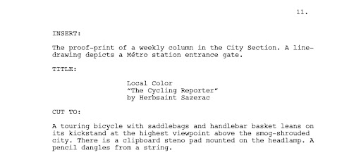4 Screenplay Trademarks from Wes Anderson We Spotted in ‘Asteroid City’_french dispatch script