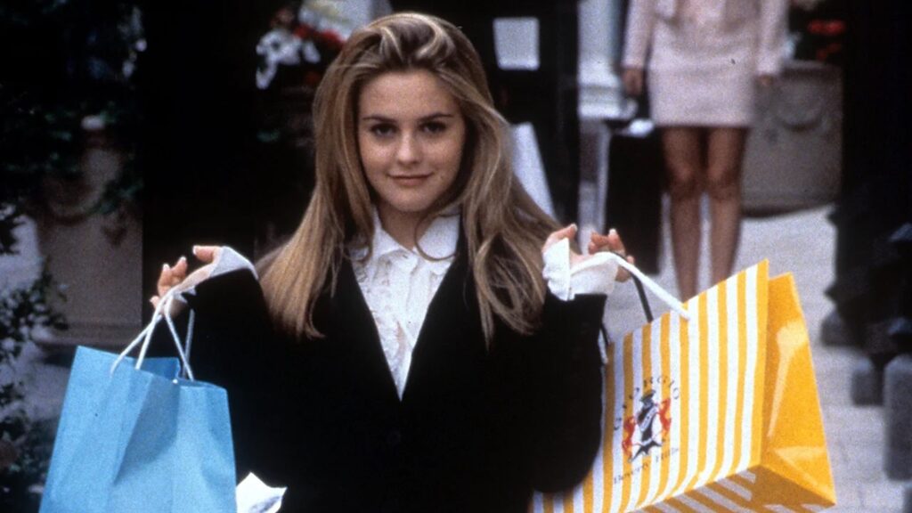 Cher (Alicia Silverstone) shopping in 'Clueless'