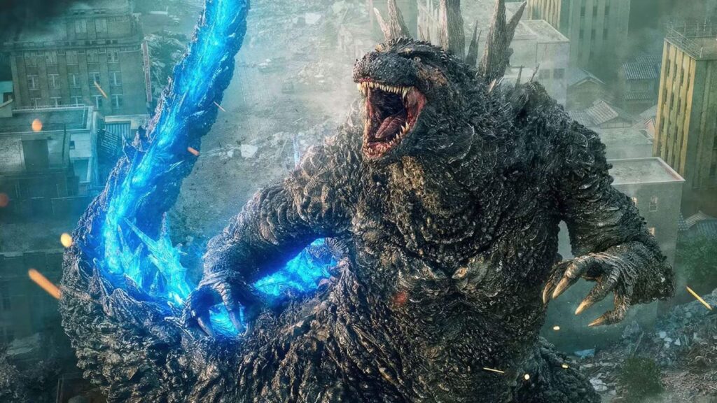 Godzilla roaring in a destroyed city in 'Godzilla Minus One,' A Writer's Guide to Balancing Artistic Vision and Commercial Appeal