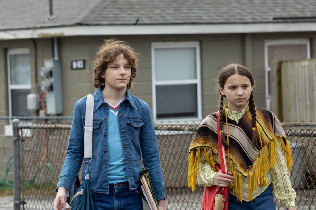 Finney (Mason Thames) and Gwen (Madeleine McGraw) walking home from school in 'The Black Phone,' 5 Takeaways From Horror Masters C. Robert Cargill and Chris Hicks