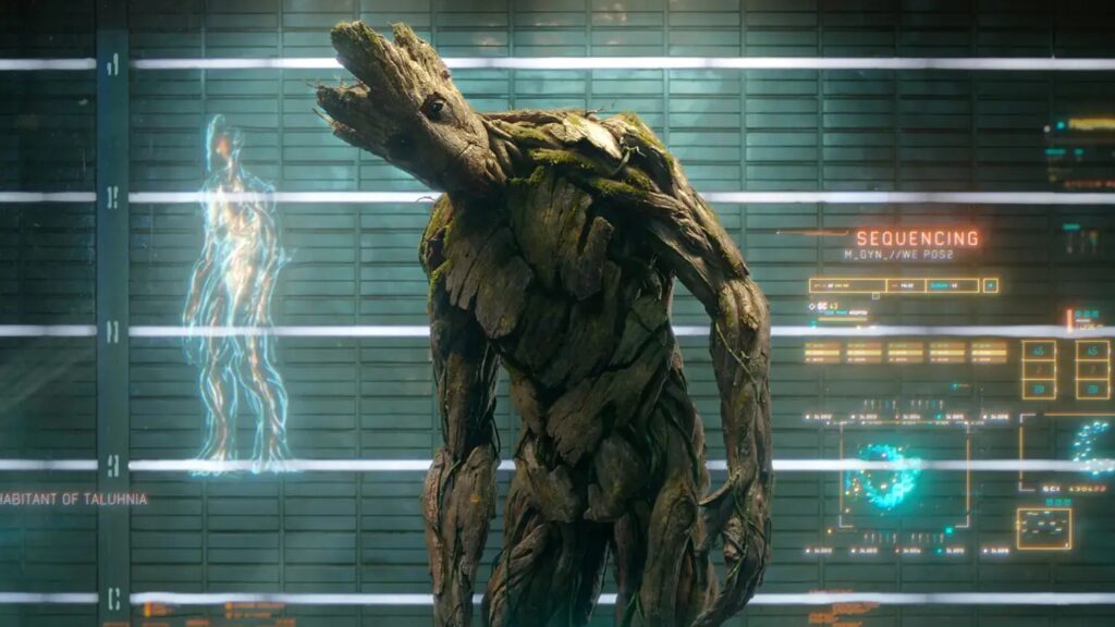 Groot standing in an examination cell in 'Guardians of the Galaxy,' 10 Sidekick Character Archetypes in Movies and TV