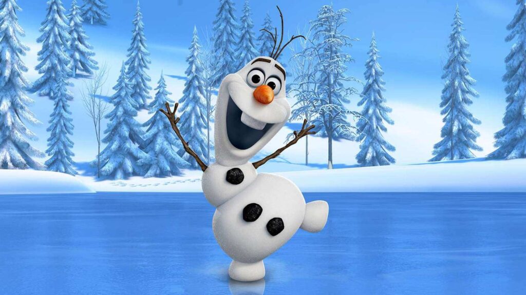 Olaf standing on a lake of ice in 'Frozen,' 10 Sidekick Character Archetypes in Movies and TV