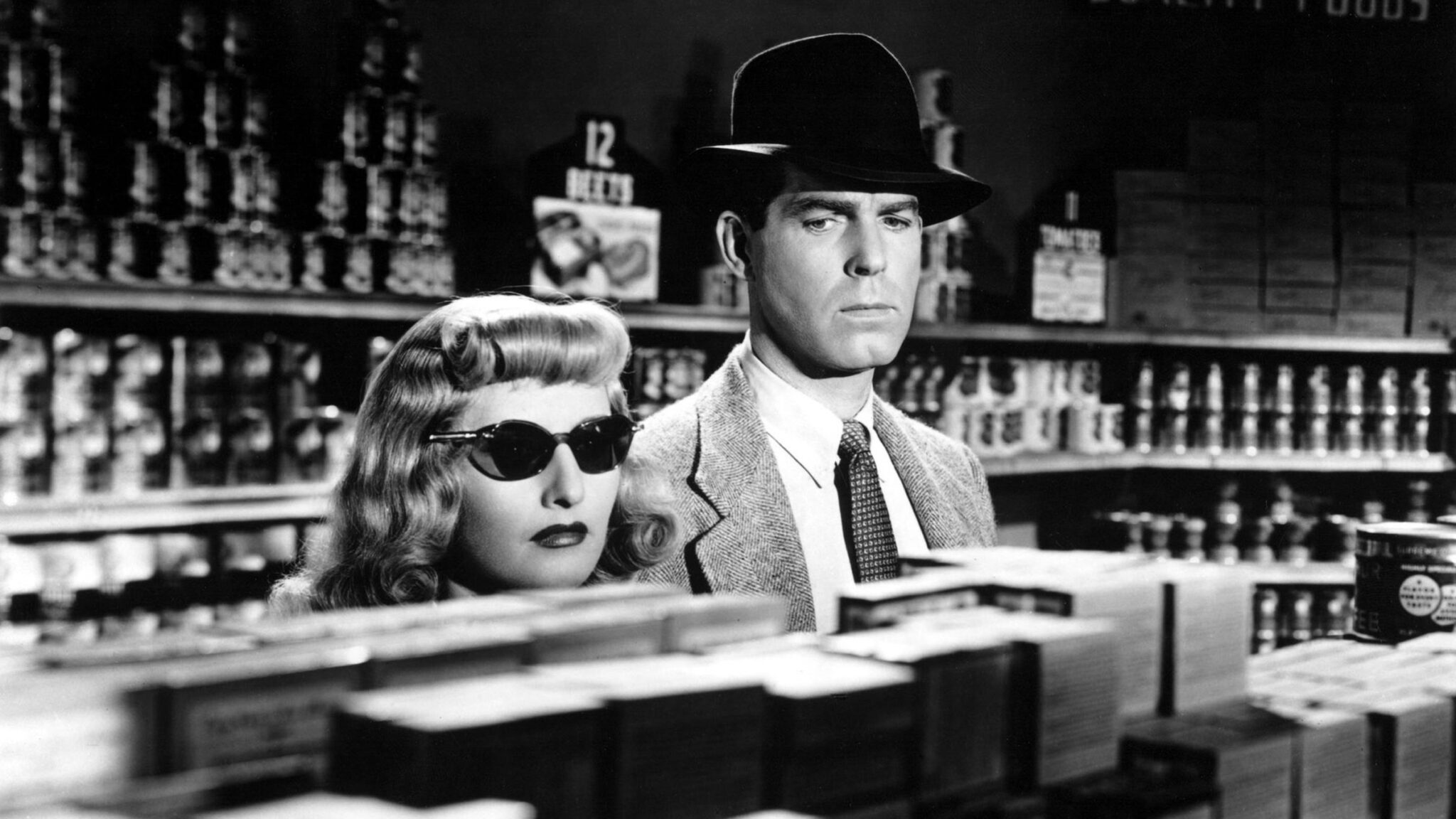 Barbara Stanwyck and Fred MacMurray in a scene from 'Double Indemnity,' What Is Film Noir?
