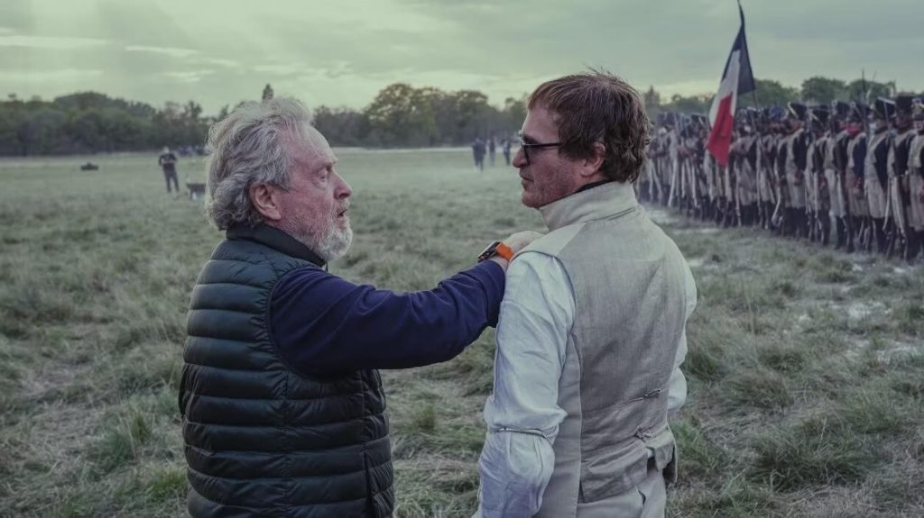 Ridley Scott on the set of 'Napoleon' (2023)